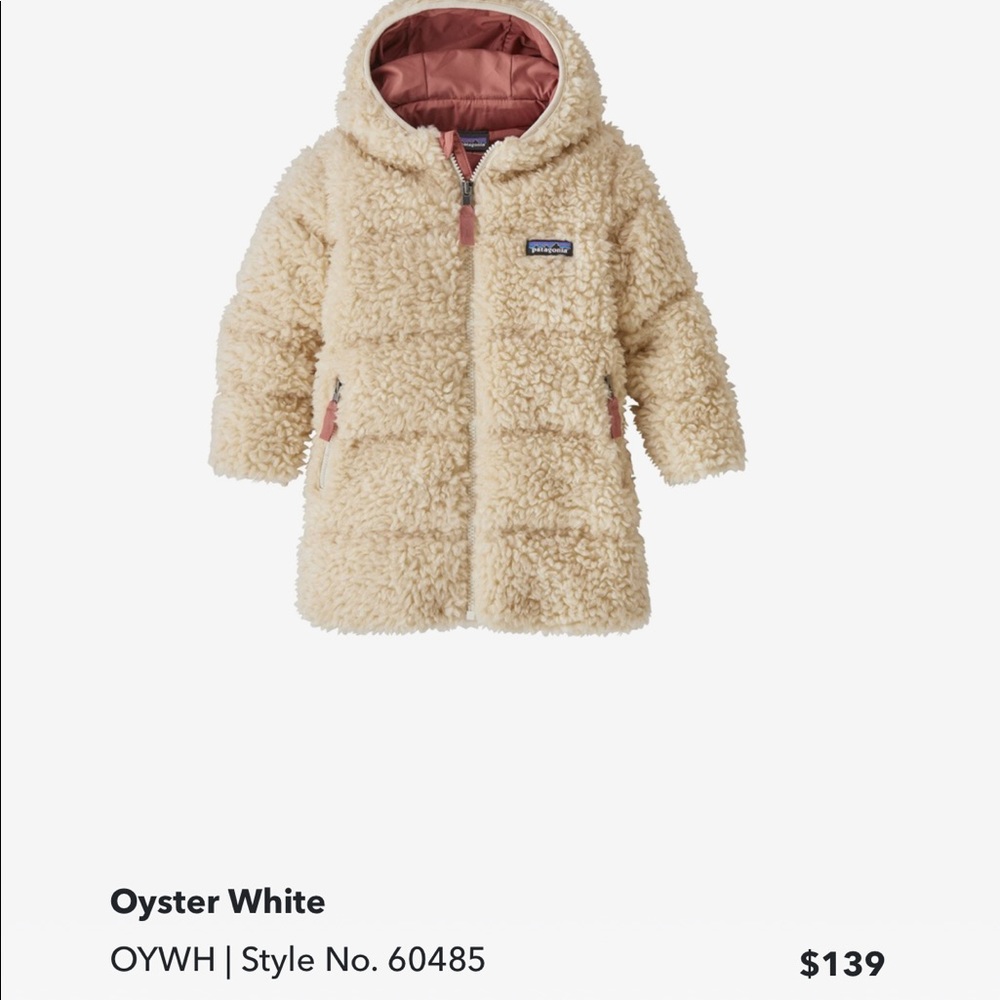 NWOT Patagonia Baby Recycled Hi-Loft Parka